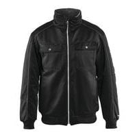 Blouson pilote hiver polyester / coton noir