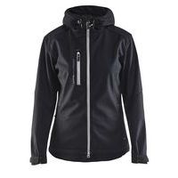 Veste softshell à capuche femme noir/argent