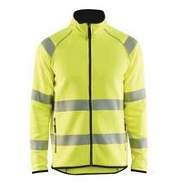 Veste tricotée haute visibilité jaune fluorescent