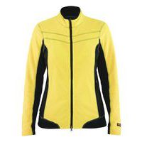 veste micropolaire femme jaune fluorescent/noir