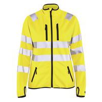 Veste softshell haute visibilité femme jaune fluorescent