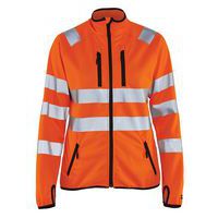 Veste softshell haute visibilité femme orange fluorescent