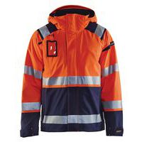 Veste hardshell haute visibilité orange fluorescent/marine