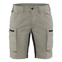 Short services stretch femme beige/noir