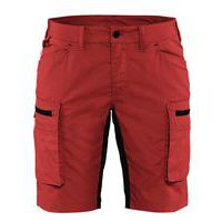 Short services stretch femme rouge/noir