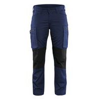 Pantalon services stretch femme marine/noir