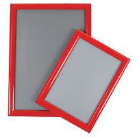 Aluminium klikframe met puntige hoek - rood - Manutan Expert