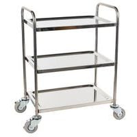 Chariot inox - 3 plateaux - Force 100 kg - Manutan Expert