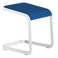 Lage ergonomische kruk met wit onderstel C-Stool