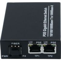 Convertisseur fibre optique à 2 ports RJ45 injecteur PoE+ - Generique