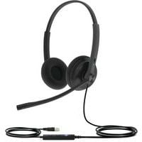 Headset UH34 Dual Teams micro-USB-A met leren oorkussens - Yealink