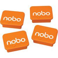 Magneet Nobo voor Whiteboard Oranje 18x22mm