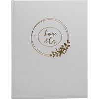 Gastenboek 100 pagina's gouden rand Ringbloem - 27x22 cm - Exacompta