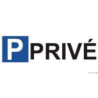 Panneau parking en aluminium - P privé