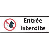 Signalisation entrée interdite avec picto main