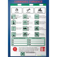 Instructies CONSIGNES D'URGENCE - A3-formaat poster