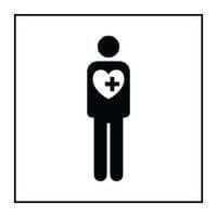 Pictogram voorrang voor mensen met gezondheidsproblemen in PVC