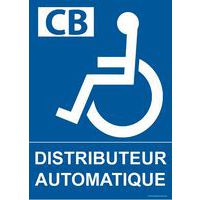 Bord DISTRIBUTEUR AUTOMATIQUE + picto mindervaliden