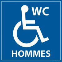 Bord WC HOMMES mindervaliden