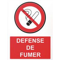 Panneau rectangulaire de sécurité défense de fumer