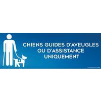 Panneau chiens guides ou d'assistance uniquement modèle 4