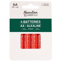 Alkalinebatterij AA/LR06 - set van 4 - Manutan Expert