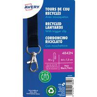 Sleutelkoord voor badge gerecycled met musketon - Avery Dennison