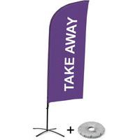 Beach Flag Alu Wind compleet - TAKE AWAY - kruisvoet - Showdown.