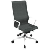 Fauteuil direction Dinamica pied nylon blanc dossier haut et assise résille