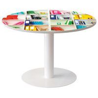 Table de réunion  ronde coloris Décor - Manutan Expert