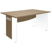 Bureau droit pieds panneaux Quatuor, Type de piétement: Panneau, Hauteur: 72 cm, Largeur hors tout: 140 cm