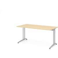 Bureau met C-vormig onderstel 160x80cm BS16 zilver - Hammerbacher