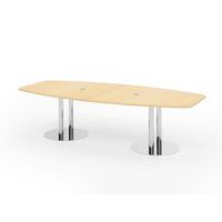 Table de réunion tonneau à pieds colonnes - 280x130 cm - Hammerbacher