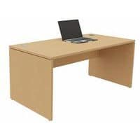 Recht bureau, Type onderstel: Paneel, Hoogte: 72 cm, Totale breedte: 160 cm, Type bureau: Recht bureau