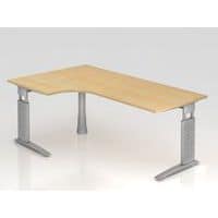 Bureau 90° met C-voet 200x120cm US82 - Hammerbacher