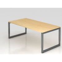 Bureau avec pieds en O carré - 200x100 cm - Hammerbacher