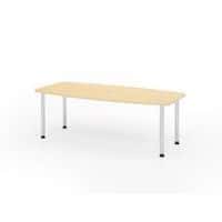 Table de réunion tonneau - 4 pieds chromés - 220x105cm - Hammerbacher