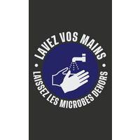 Standaard mat met opdruk ‘lavez vos mains’ - Frans.