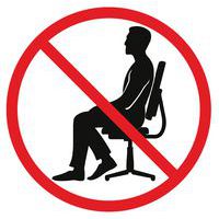 Panneau d'interdiction « Ne pas s'asseoir » - DuraStripe