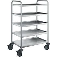 Chariot de service SW 8 x 5-5 avec roues en plastique_Blanco