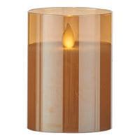 Decoratieve kaars goud op batterij - h10 x diam. 7,5 cm