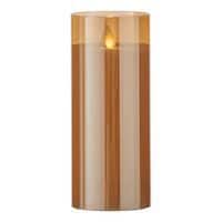 Decoratieve kaars goud op batterij - h17,5 x diam. 7,5 cm