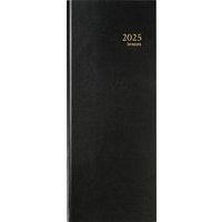 Agenda de banque noir - Année 2025 - Long 2 volumes 15 x 33 cm