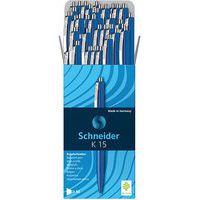 Balpen - K15 - blauw - 50 stuks - Schneider