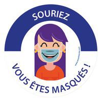 Bord SOURIEZ VOUS ÊTES MASQUÉS