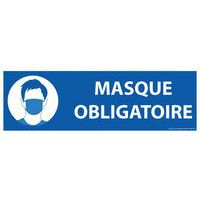 Panneau d'obligation Masque obligatoire bleu