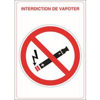 Panneau Interdiction de vapoter - Pavo