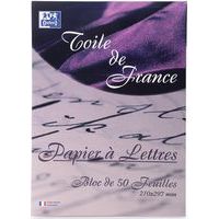 Bloc de correspondance toile de france endosse A4 100p 90g uni- Oxford