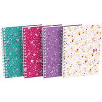 Carnets flowers a6 100 pages 90g quadrillé 5mm - Lot de 10 - Oxford