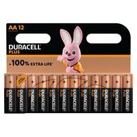 Alkalinebatterij AA plus 100% - 12 eenheden - Duracell